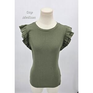 GAP Ruffle Sleeve Knit Top – Medium